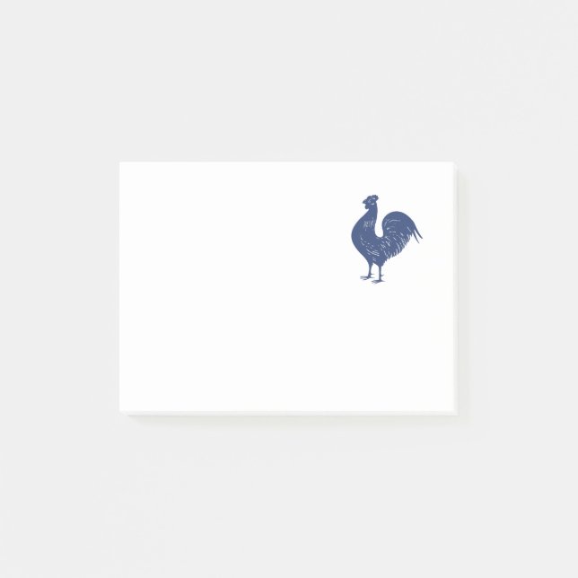 Vintage Purple Rooster Post-it Notes (Front)