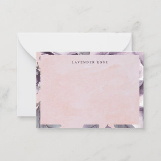 Vintage Purple Rose Watercolor Floral Card