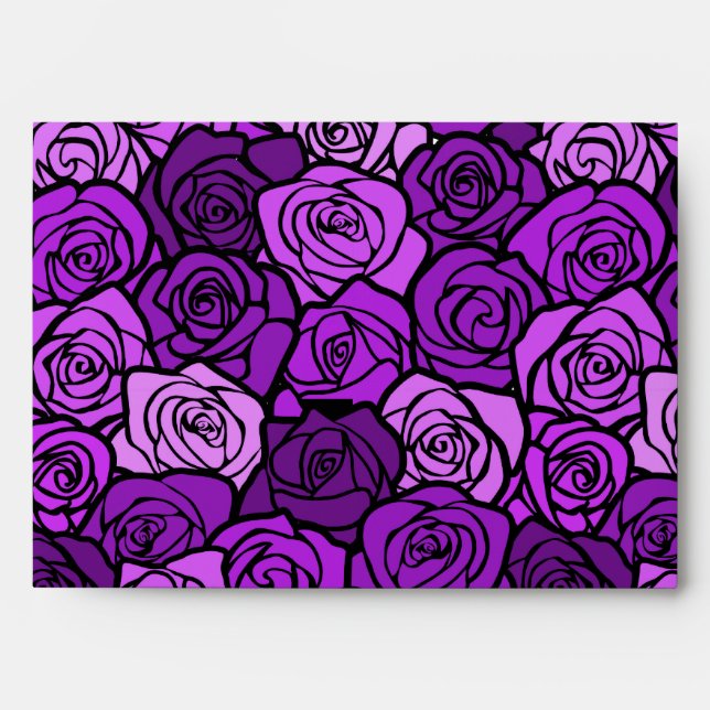Vintage purple roses Envelope (Front)