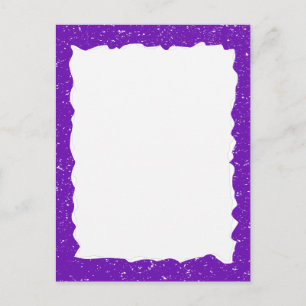 Vintage Purple Torn Paper Custom Border Template Postcard