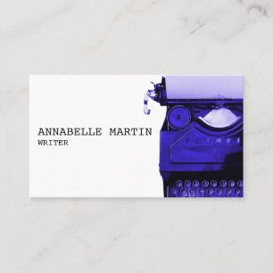 Vintage Purple Typewriter Business Card