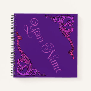 Vintage Purple Victorian Ornament Notebook