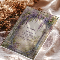 Vintage Purple Wisteria Art Nouveau Wedding