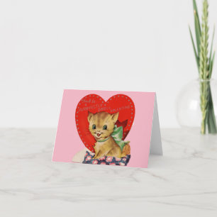 Vintage Purr-Fectly Swell Valentine Card
