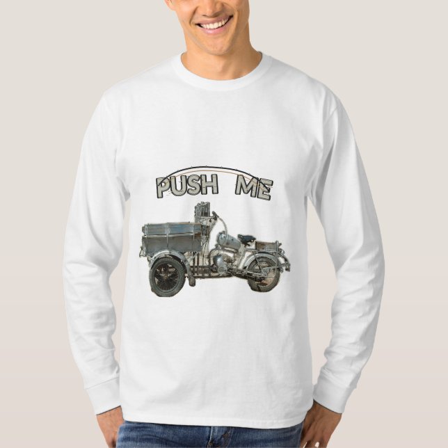 Vintage Push Me Vehicle Mens Long Sleeve Shirt (Front)