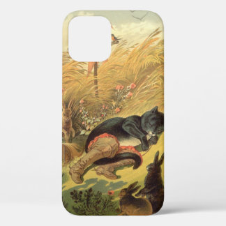 Vintage Puss in Boots Cat, Victorian Fairy Tales iPhone 12 Case