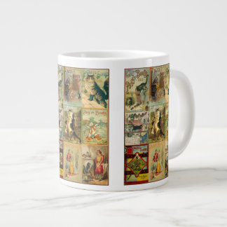 Vintage Puss in Boots Christmas Montage Large Coffee Mug