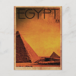 Vintage Pyramids Egypt Travel Postcard