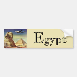 Vintage Pyramids, the Great Sphinx of Giza, Egypt Bumper Sticker