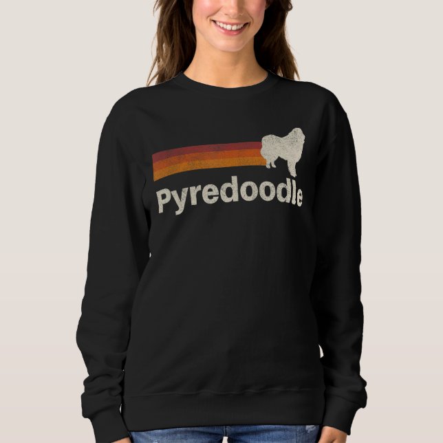 Vintage Pyredoodle Retro Mum Dad Dog Sweatshirt (Front)
