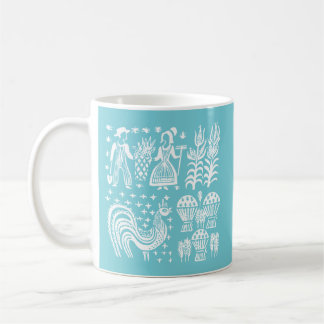 Vintage Pyrex Pattern - Butterprint White Coffee Mug