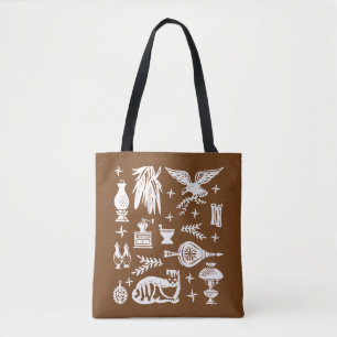 Vintage Pyrex Pattern - Early American (Colonial) Tote Bag