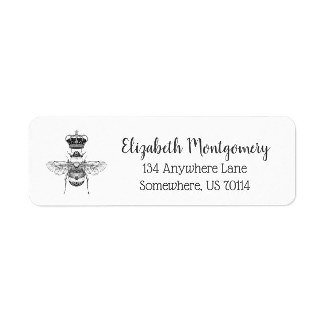 Vintage Queen Bee & Crown | Personalised (Front)