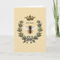 Vintage Queen Bee Happy Birthday 3