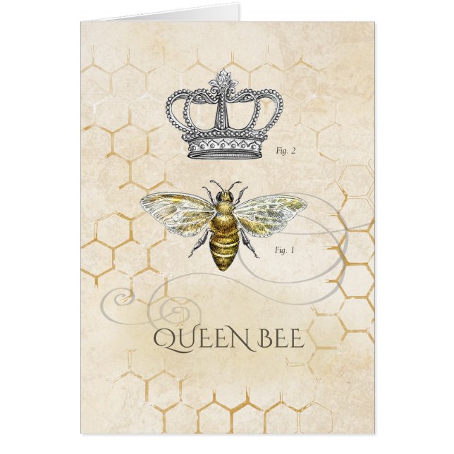 Vintage Queen Bee  Honeycomb (Front)