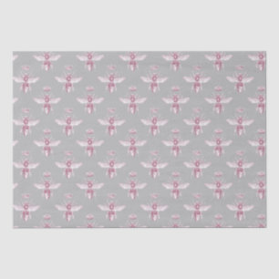 Vintage Queen Bee Pink Grey Decoupage Tissue Paper