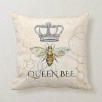 Vintage Queen Bee with Royal Crown Bee Hive