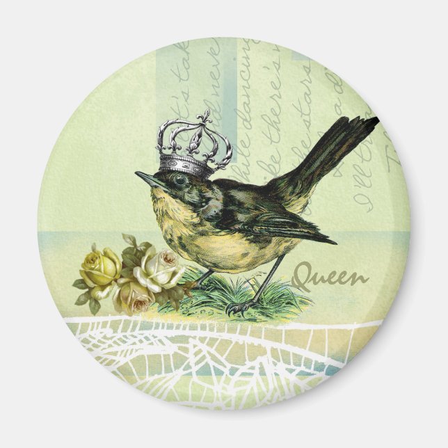 Vintage Queen Bird Valentine's Day Gift  Magnet (Front)