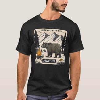 Vintage Queen Of The Tetons Grizzly Bear 399 Natio T-Shirt
