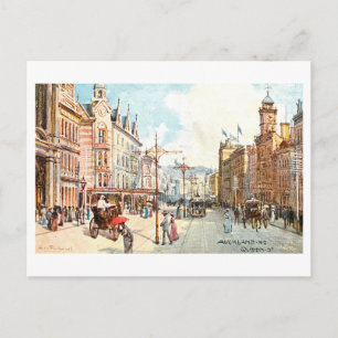 Vintage Queen Street, Auckland, New Zealand Postcard