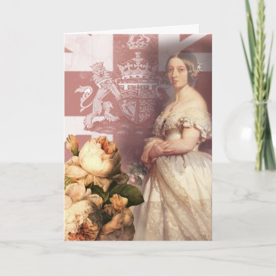 Vintage Queen Victoria Happy Birthday Card Zazzle Co Uk