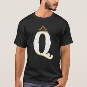 Vintage Queen With Crown  Playing Card Game Poker  T-Shirt