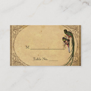 Vintage Quetzal Bird Elegant Wedding Place Cards