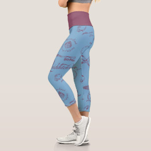 Vintage QUIDDITCH™ Sketch Pattern Capri Leggings