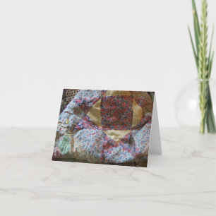Vintage quilt notecard