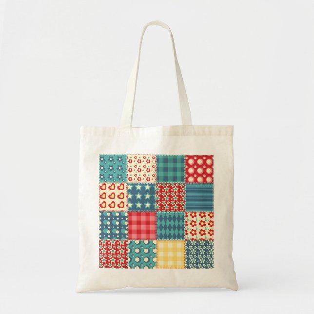 Vintage quilt: patchwork background pattern. tote bag (Front)