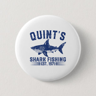 Vintage Quint's Shark Fishing 1971 Retro Fisher Bi 6 Cm Round Badge
