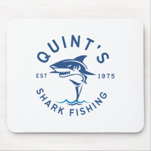Vintage Quint's Shark Fishing 1975 Retro Mouse Mat