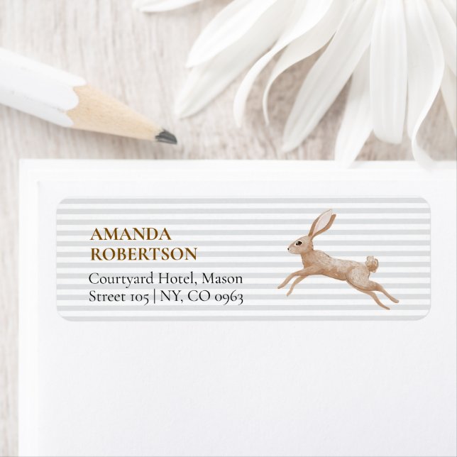 Vintage Rabbit Address Labels (Insitu)