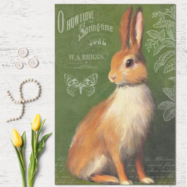 Vintage Rabbit and Ephemera Decoupage Tissue Paper (Creator Uploaded)