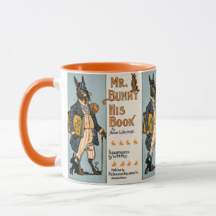 Vintage Rabbit Bunny with Book - Teacher, Student Mug