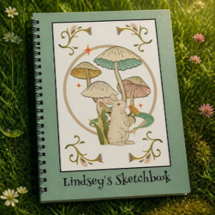 Vintage Rabbit Spiral Sketchbook Notebook