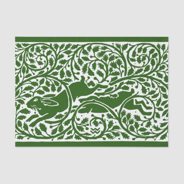 Vintage rabbits 10lb Tissue Paper, White Tissue Paper (Front)