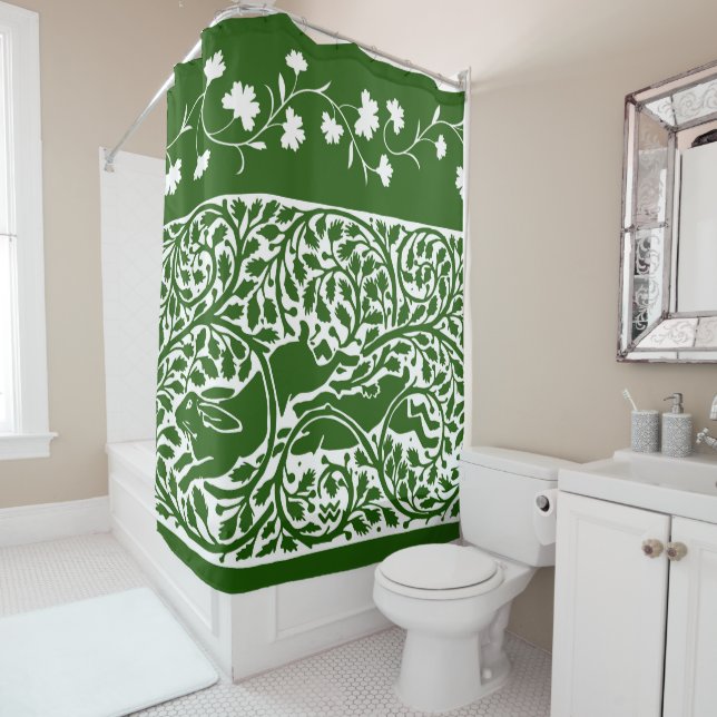 Vintage rabbits Shower Curtain (In Situ)