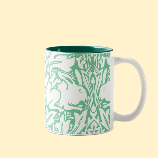 Vintage Rabbits Two-Tone Coffee Mug (Creator Uploaded)