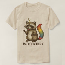 Vintage Raccoonicorn | Rainbow Tail Racoon Unicor
