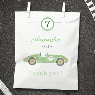 Vintage race car birthday favour bags