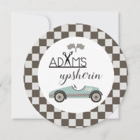 Vintage Race car charger plate insert
