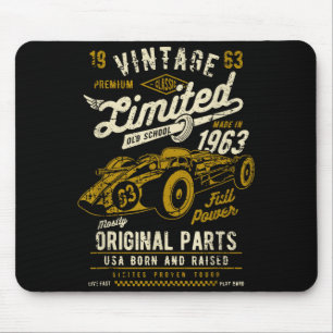 Vintage Race Car Design Mouse Mat