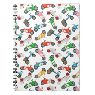 Vintage Race Car Pattern Notebook