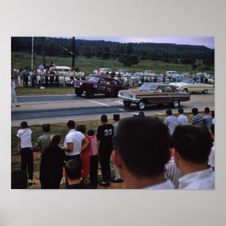 Vintage race cars poster