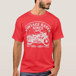 Vintage Racer Since 1970 Retro Motorbike Motorcyc T-Shirt