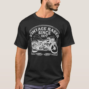 Vintage Racer Since 1977 Retro Motorbike Motorcyc T-Shirt