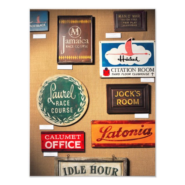 Vintage Racetrack Signs (Front)