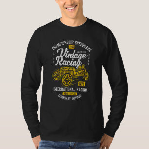 Vintage Racing Automotive Nostalgia Distressed Car T-Shirt