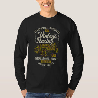 Vintage Racing Automotive Nostalgia Distressed Car T-Shirt